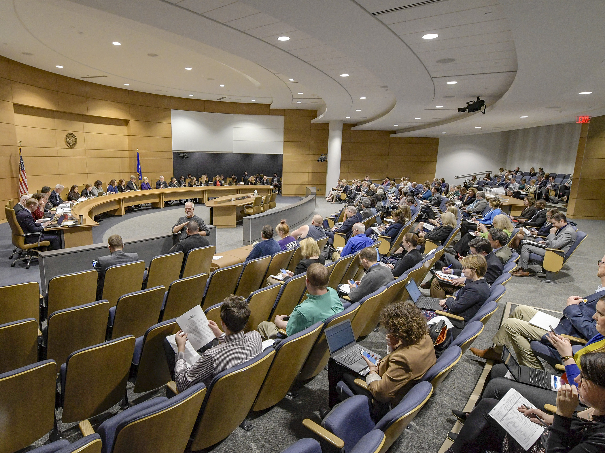 The conference committee on the omnibus health and human services finance bill meets May 3. Photo by Andrew VonBank